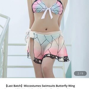 Demon slayer bikini top / wrap skirt - NO BOTTOMS